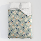 Drifting Daisies #2 - blue orange Duvet Cover Gallery Image 6