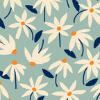 Drifting Daisies #2 - blue orange Coffee Mug Gallery Image 2