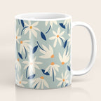Drifting Daisies #2 - blue orange Coffee Mug Gallery Image 1