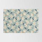 Drifting Daisies #2 - blue orange Rug Gallery Image 2