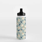 Drifting Daisies #2 - blue orange Water Bottle Gallery Image 2