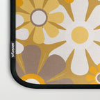 Retro Garden Flowers Groovy 60s 70s Floral Pattern in Ochre Yellow Orange Laptop Sleeve Gallery Image 3
