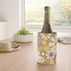Retro Garden Flowers Groovy 60s 70s Floral Pattern in Ochre Yellow Orange Wine Chiller Gallery Image 4