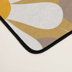 Retro Garden Flowers Groovy 60s 70s Floral Pattern in Ochre Yellow Orange Desk Mat Gallery Image 4