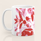 Red and pink artsy flowers Coffee Mug Gallery Image 3