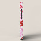 Red and pink artsy flowers iPhone Case Gallery Image 2