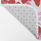 Red and pink artsy flowers Bath Mat Gallery Image 2
