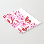 Red and pink artsy flowers Notebook Gallery Image 2