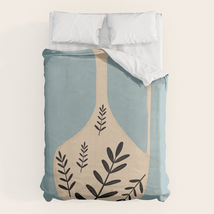 Minimal Abstract Art Vase 23 Duvet Cover Gallery Image 6
