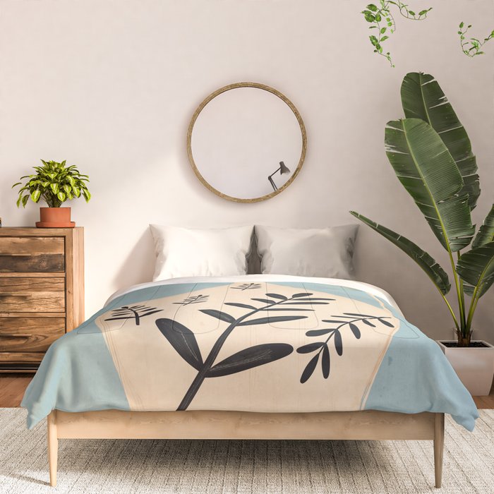 Minimal Abstract Art Vase 23 Comforter Gallery Image 3