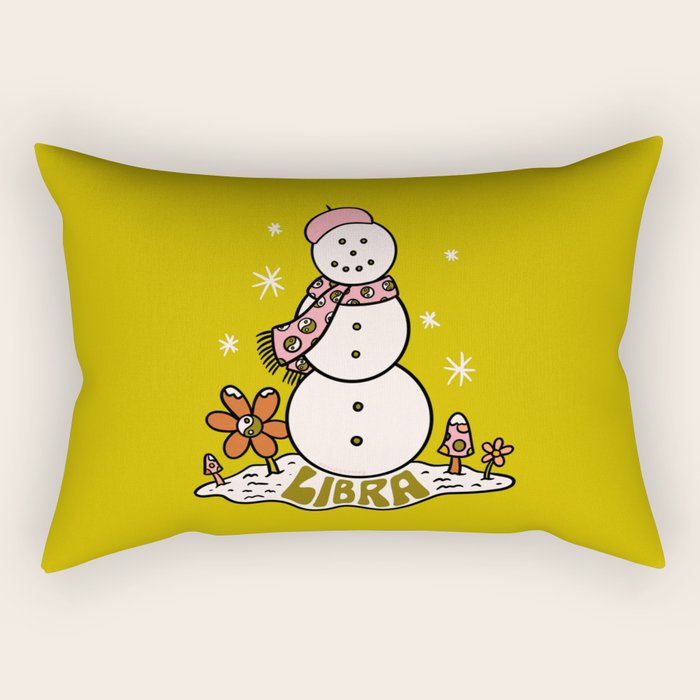 Libra Snowman Rectangular Pillow Gallery Image 1