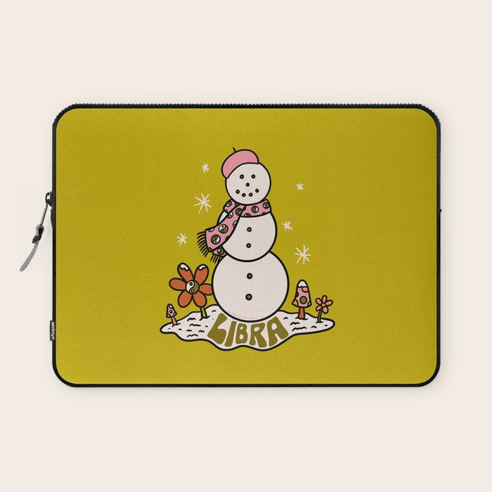 Libra Snowman Laptop Sleeve Gallery Image 1