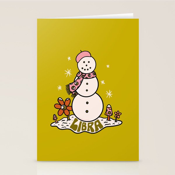 Libra Snowman Stationery Card Gallery Image 2