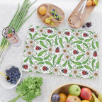 Ladybugs & Daisies - Cute Floral Bug Pattern with Ladybirds Cutting Board Gallery Image 2