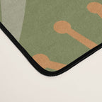 Mid Century Modern Atomic Drops Retro Pattern in Vintage Olive Green, Celadon, and Cantaloupe Orange Desk Mat Gallery Image 4