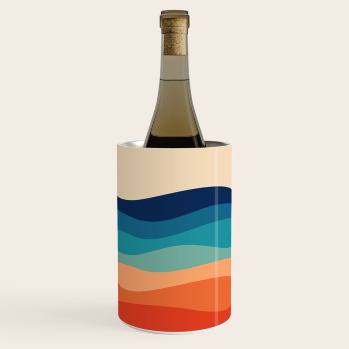 Retro 70s Waves Wine Chiller Gallery Image 2