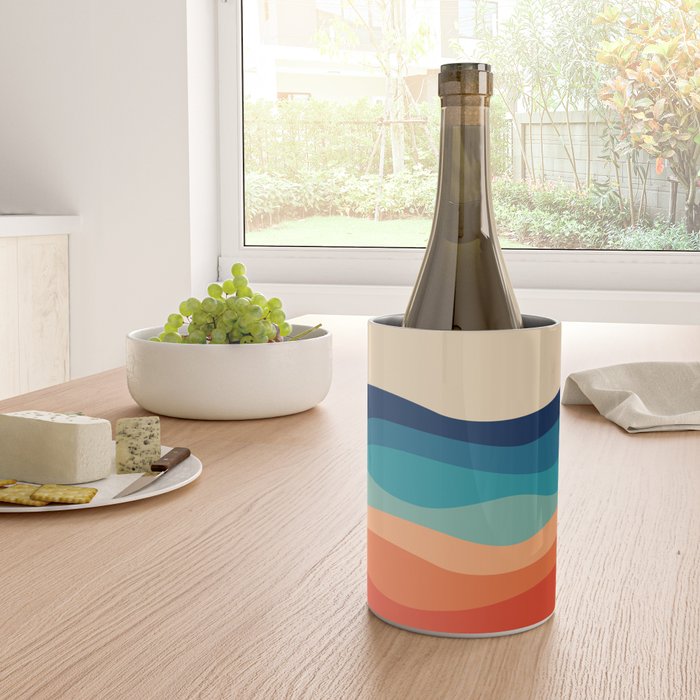 Retro 70s Waves Wine Chiller Gallery Image 4