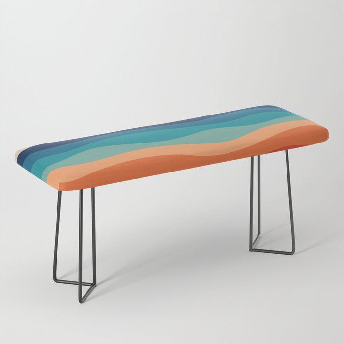 Retro 70s Waves Bench Gallery Image 1