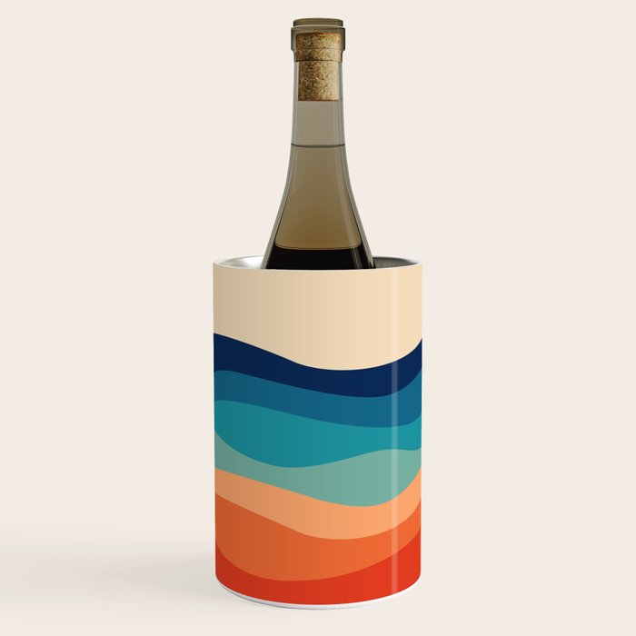 Retro 70s Waves Wine Chiller Gallery Image 1