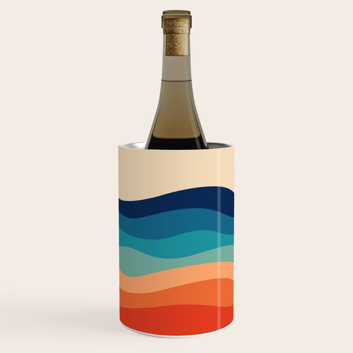 Retro 70s Waves Wine Chiller Gallery Image 3