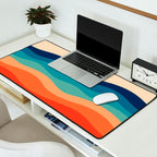 Retro 70s Waves Desk Mat Gallery Image 2