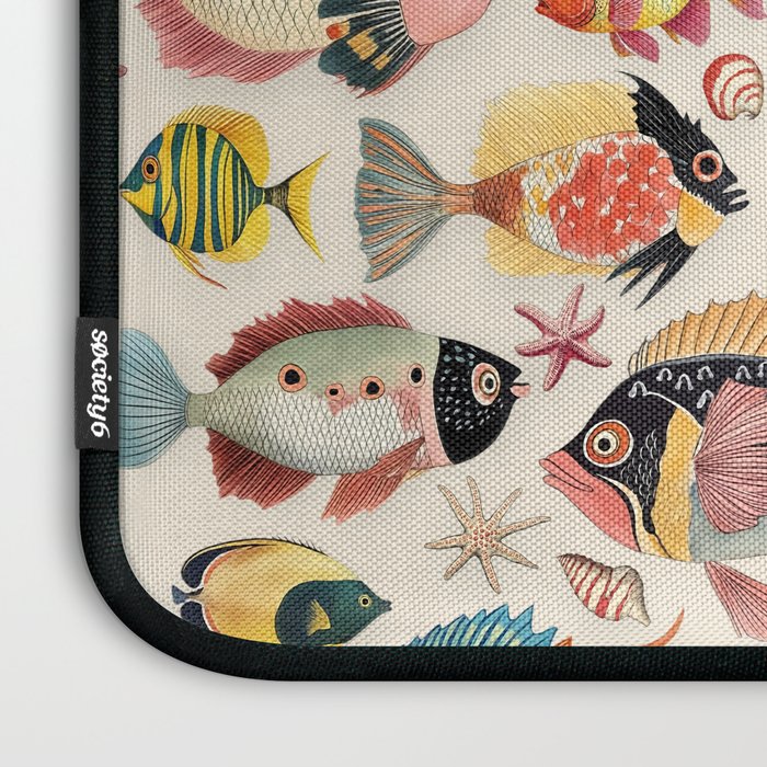 Whimsical Underwater World Multicolor Fish Pattern Laptop Sleeve Gallery Image 3