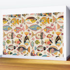 Whimsical Underwater World Multicolor Fish Pattern Wall Mural Gallery Image 2