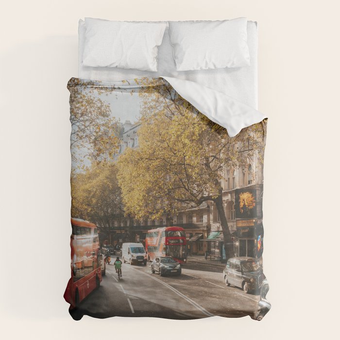 London Red Buses - Photography Duvet Cover Gallery Image 6
