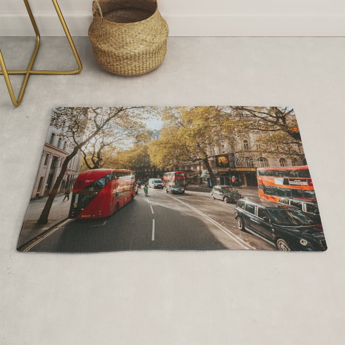 London Red Buses - Photography Rug Gallery Image 1