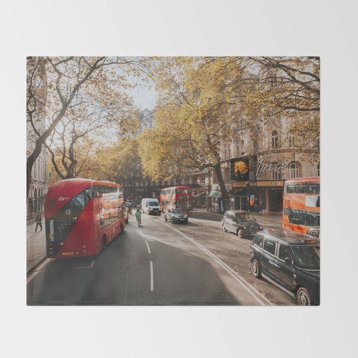 London Red Buses - Photography Throw Blanket Gallery Image 2