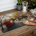 London Red Buses - Photography Outdoor Rug Gallery Image 2