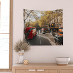 London Red Buses - Photography Wall Tapestry Gallery Image 2