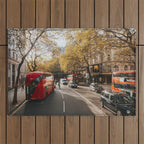 London Red Buses - Photography Outdoor Rug Gallery Image 1