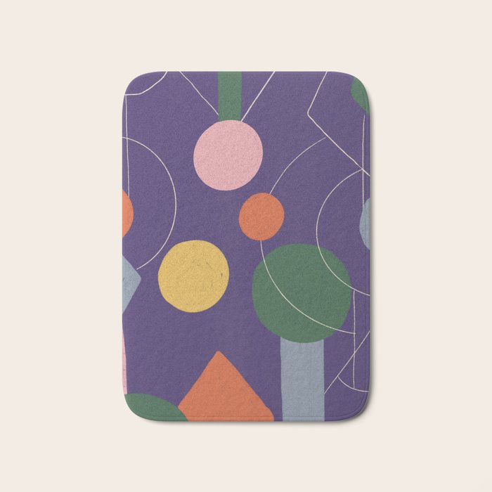 Colourful Figures Bath Mat Gallery Image 1
