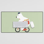 Polar bear postal express Desk Mat Gallery Image 1