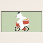 Polar bear postal express Desk Mat Gallery Image 3