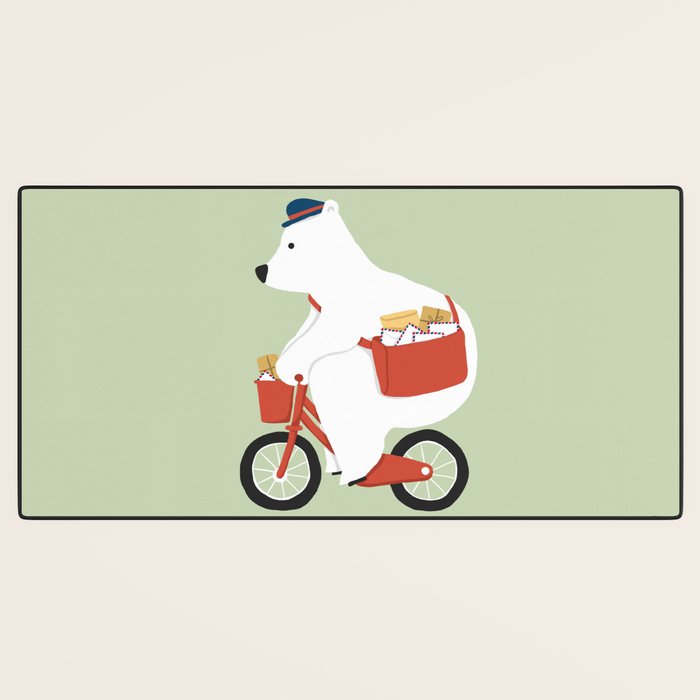 Polar bear postal express Desk Mat Gallery Image 3