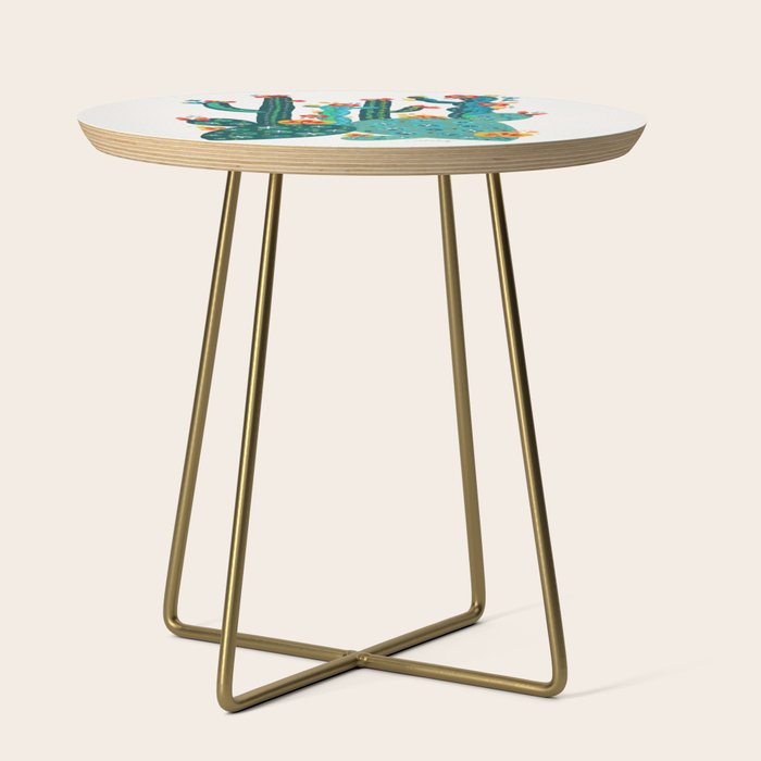Cactus Garden Acrylic - Teal Side Table Gallery Image 1