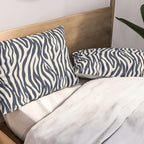 Zebra Stripes In Midnight Blue Pillow Sham Gallery Image 2