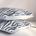 Zebra Stripes In Midnight Blue Pillow Sham Gallery Image 3