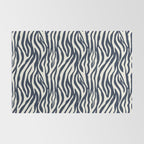 Zebra Stripes In Midnight Blue Rug Gallery Image 2