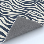 Zebra Stripes In Midnight Blue Rug Gallery Image 4