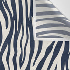Zebra Stripes In Midnight Blue Wall Tapestry Gallery Image 3