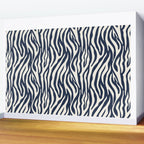 Zebra Stripes In Midnight Blue Wall Mural Gallery Image 2