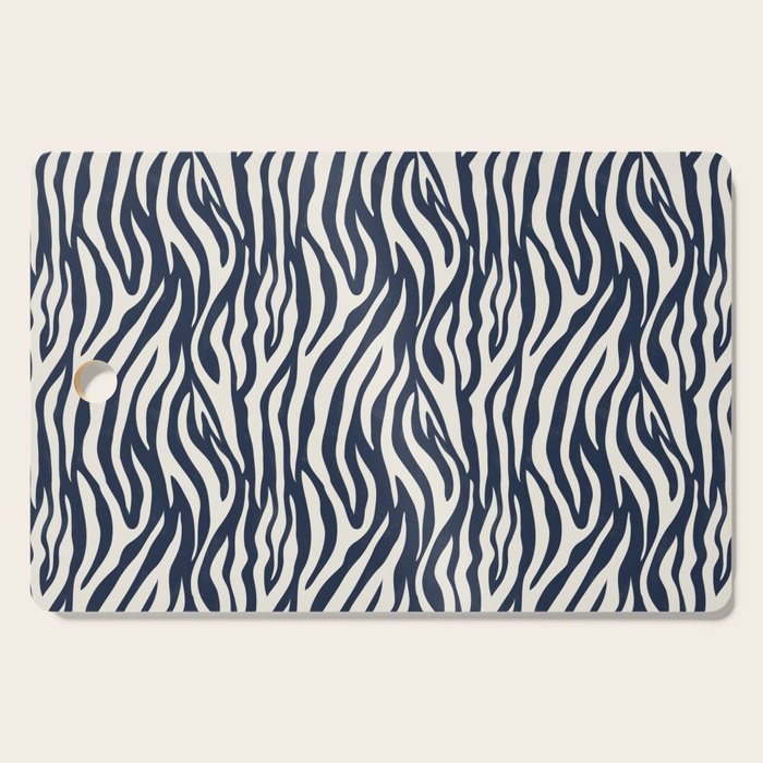 Zebra Stripes In Midnight Blue Cutting Board Gallery Image 1