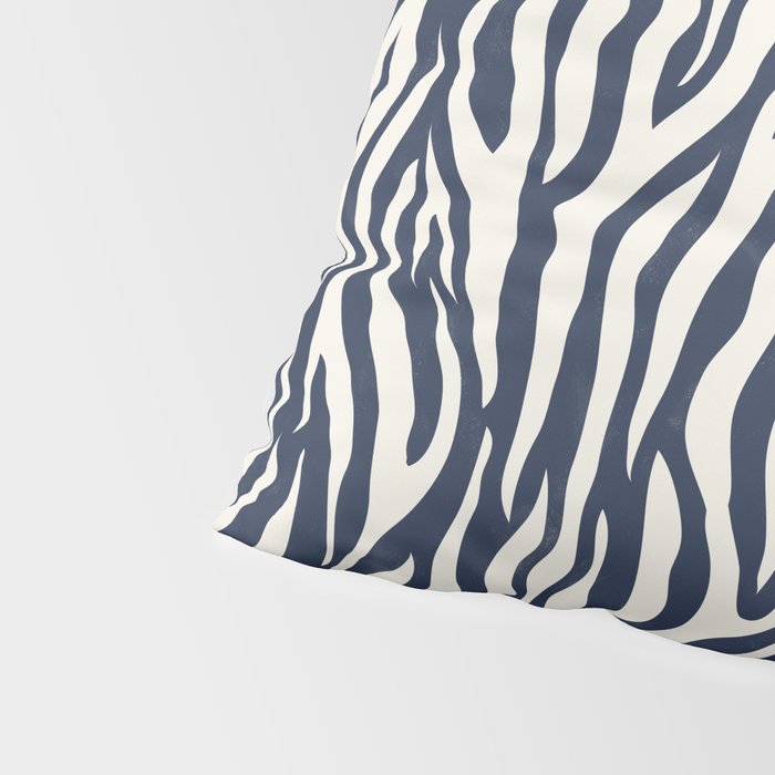 Zebra Stripes In Midnight Blue Pillow Sham Gallery Image 4