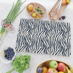 Zebra Stripes In Midnight Blue Cutting Board Gallery Image 2