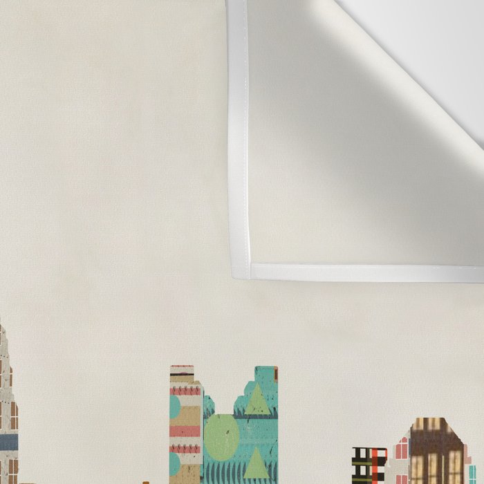 columbus skyline Wall Tapestry Gallery Image 3