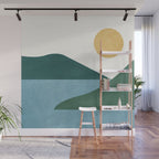 Sunny Lake - Abstract Landscape Wall Mural Gallery Image 1