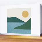 Sunny Lake - Abstract Landscape Wall Mural Gallery Image 2